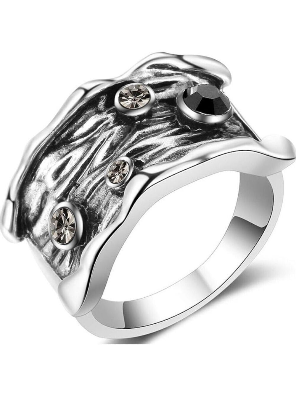 Gothic Crystal Statement Ring